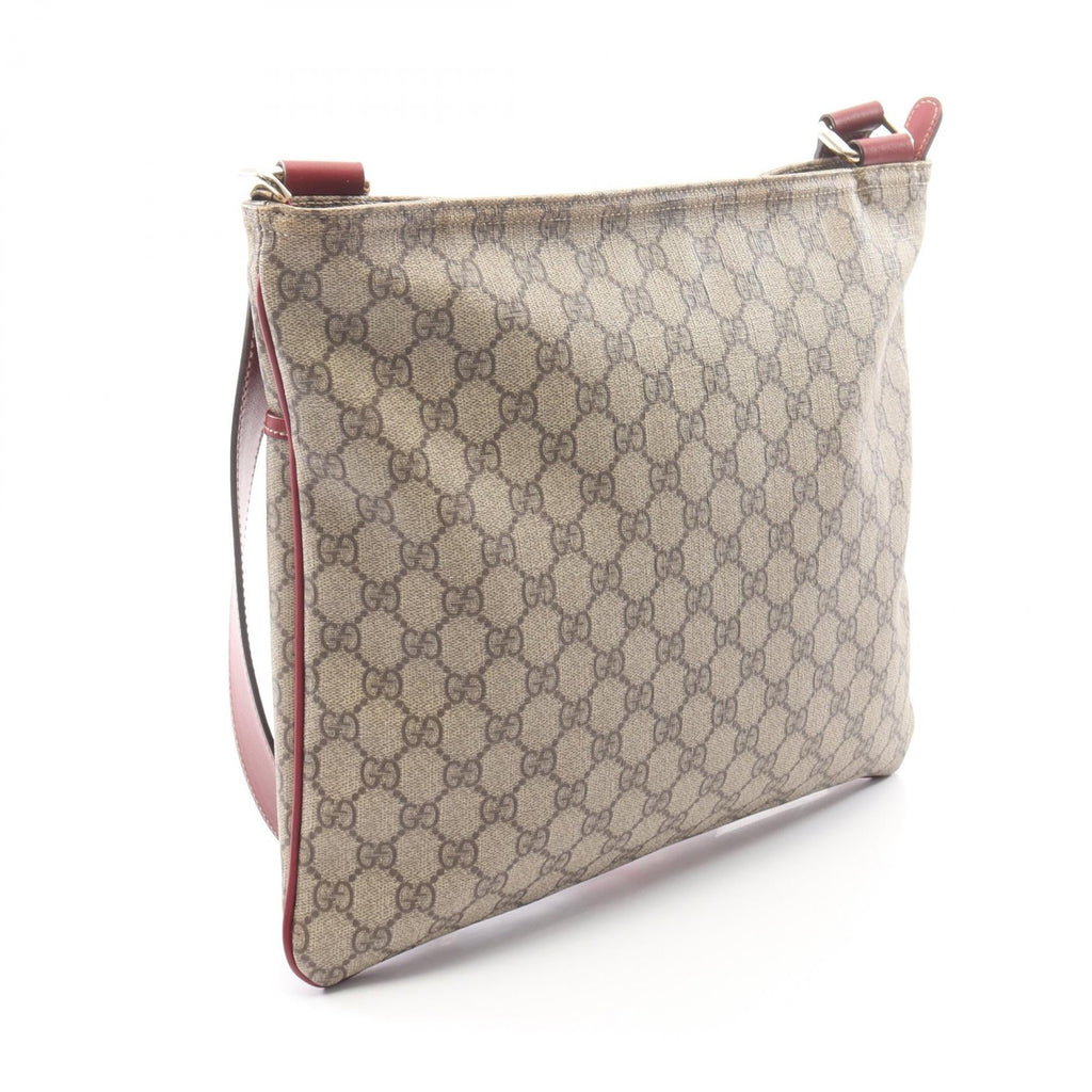 GUCCI Gucci Gg Supreme Shoulder Bag Beige/Red Pvc Coated Canvas×leather 201446 image 2