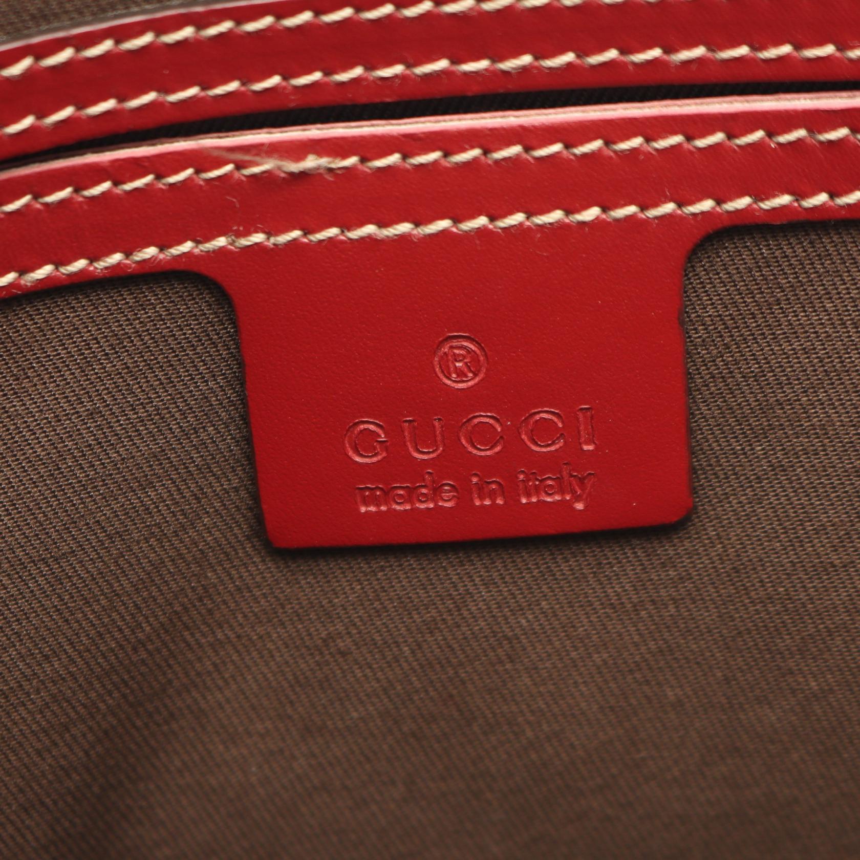 GUCCI Gucci Gg Supreme Shoulder Bag Beige/Red Pvc Coated Canvas×leather 201446 image 4