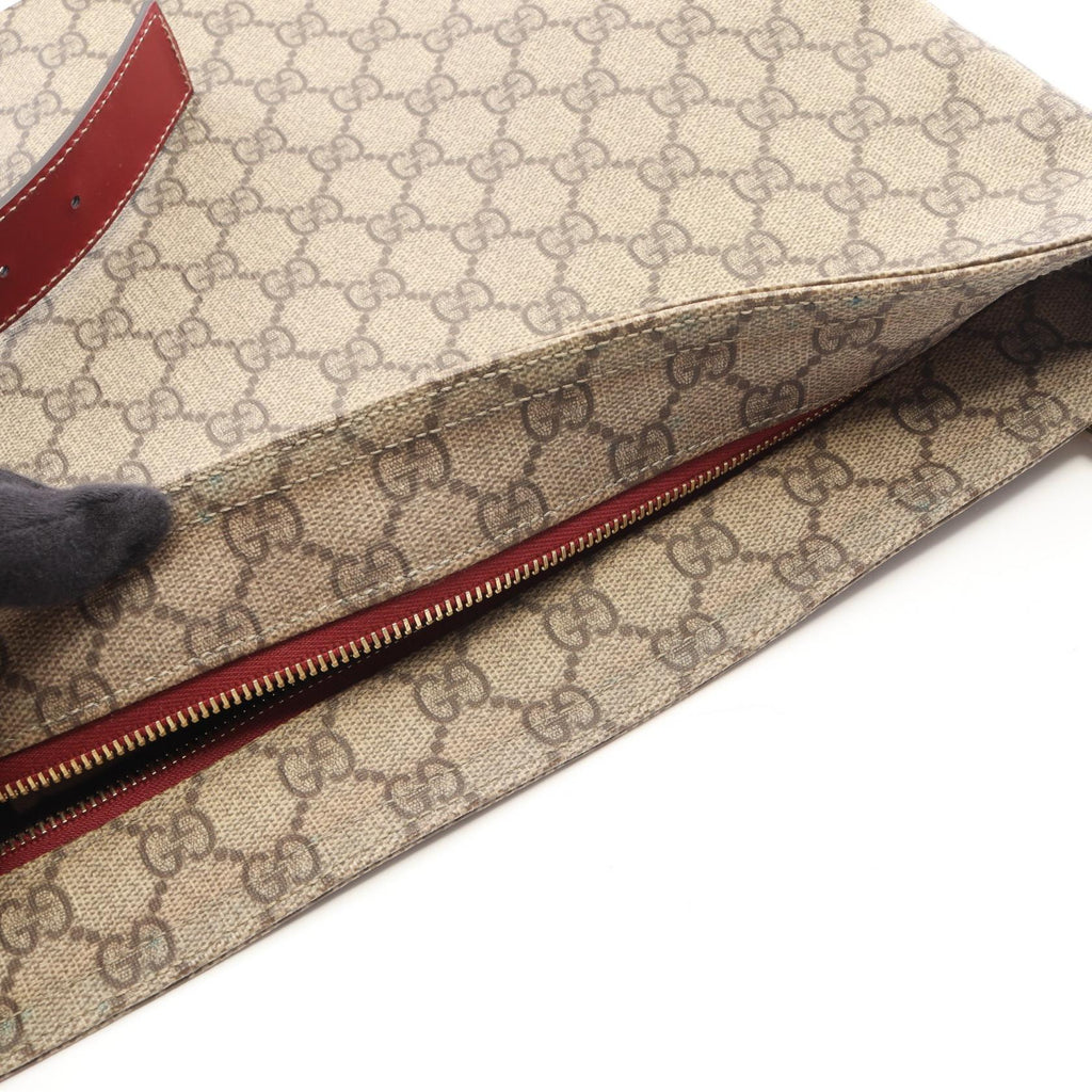 GUCCI Gucci Gg Supreme Shoulder Bag Beige/Red Pvc Coated Canvas×leather 201446 image 5