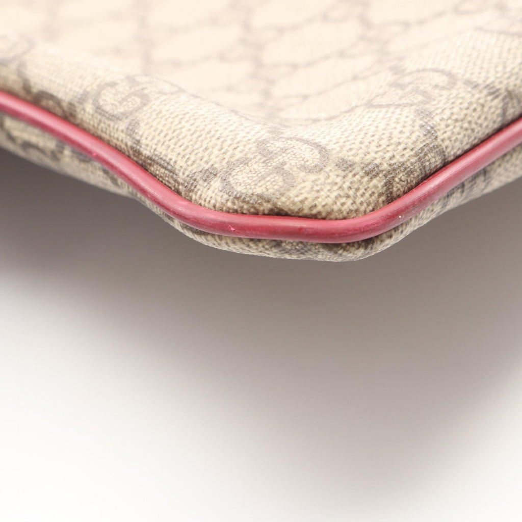 GUCCI Gucci Gg Supreme Shoulder Bag Beige/Red Pvc Coated Canvas×leather 201446 image 7