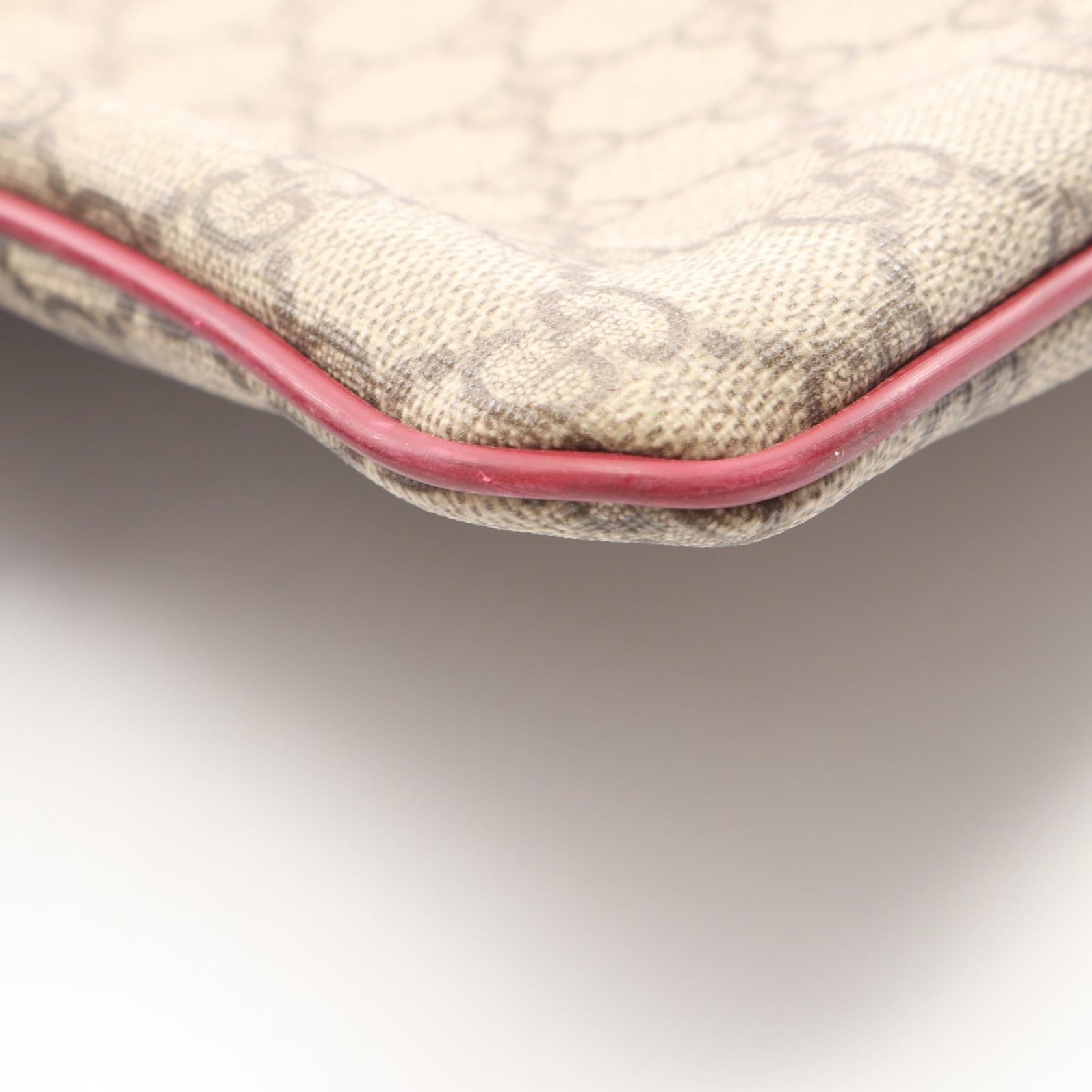 GUCCI Gucci Gg Supreme Shoulder Bag Beige/Red Pvc Coated Canvas×leather 201446 image 7