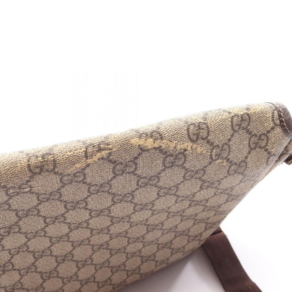 GUCCI Gucci Gg Supreme Shoulder Bag Beige/Brown Pvc Coated Canvas×leather 223666 image 10