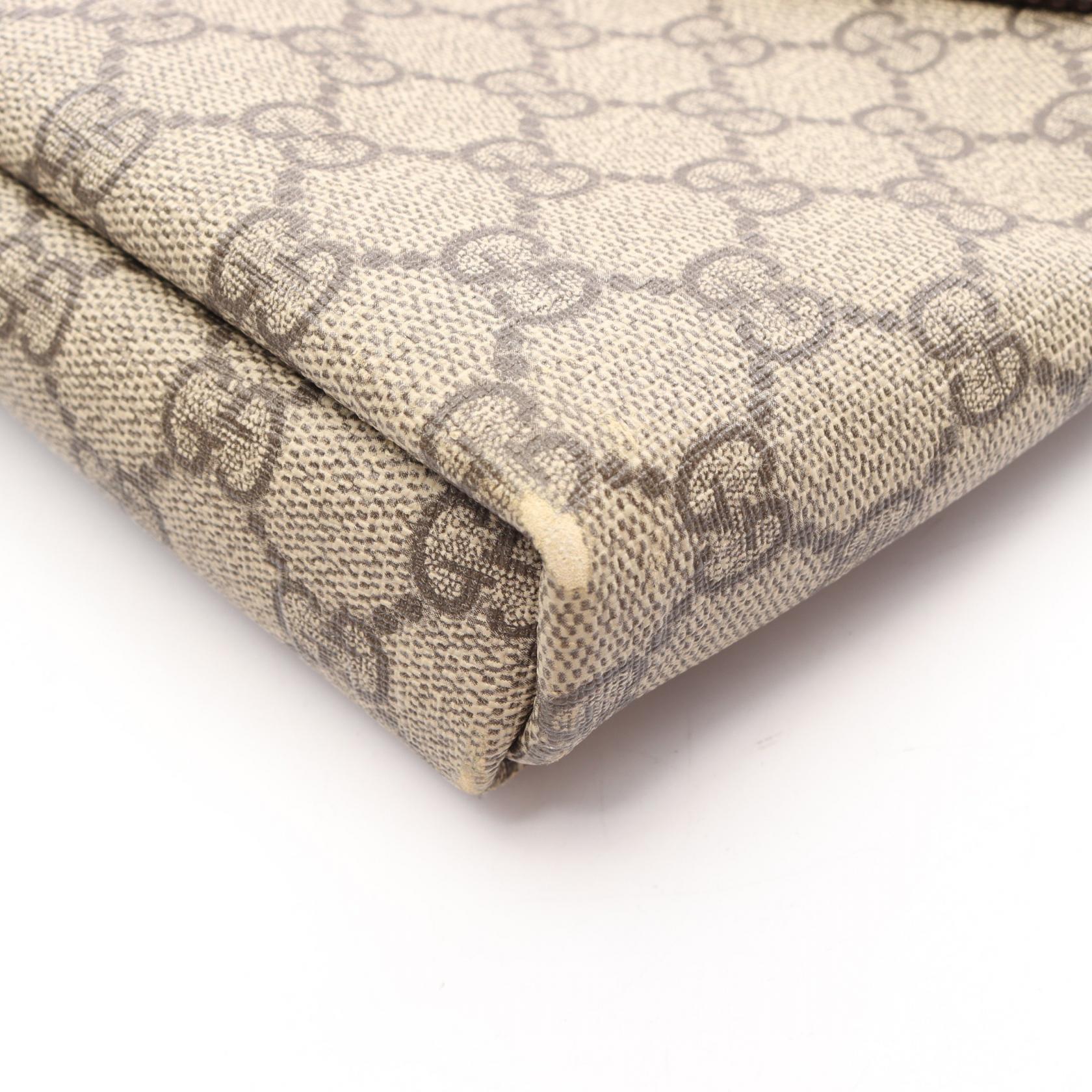 GUCCI Gucci Gg Supreme Shoulder Bag Beige/Brown Pvc Coated Canvas×leather 223666 image 14