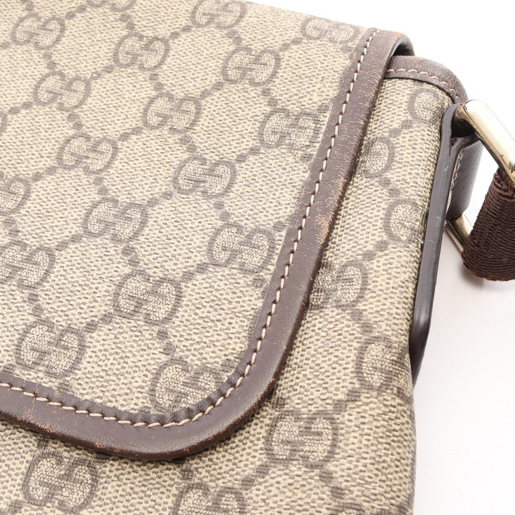 GUCCI Gucci Gg Supreme Shoulder Bag Beige/Brown Pvc Coated Canvas×leather 223666 image 16