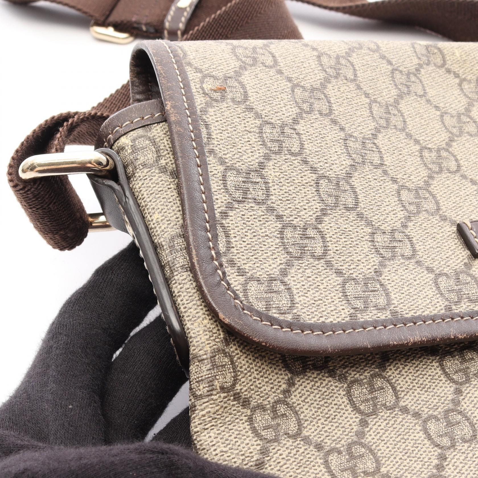 GUCCI Gucci Gg Supreme Shoulder Bag Beige/Brown Pvc Coated Canvas×leather 223666 image 17