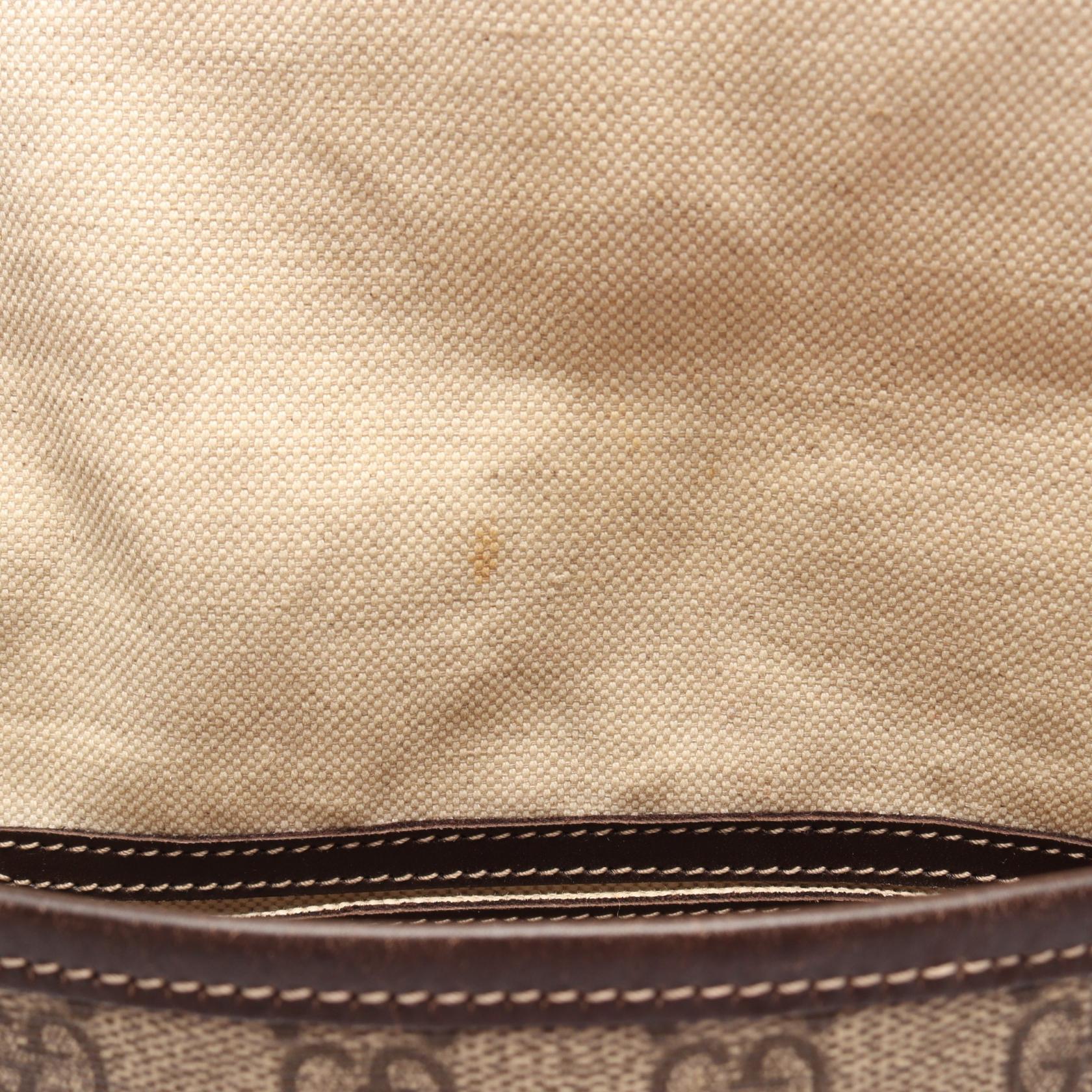 GUCCI Gucci Gg Supreme Shoulder Bag Beige/Brown Pvc Coated Canvas×leather 223666 image 5