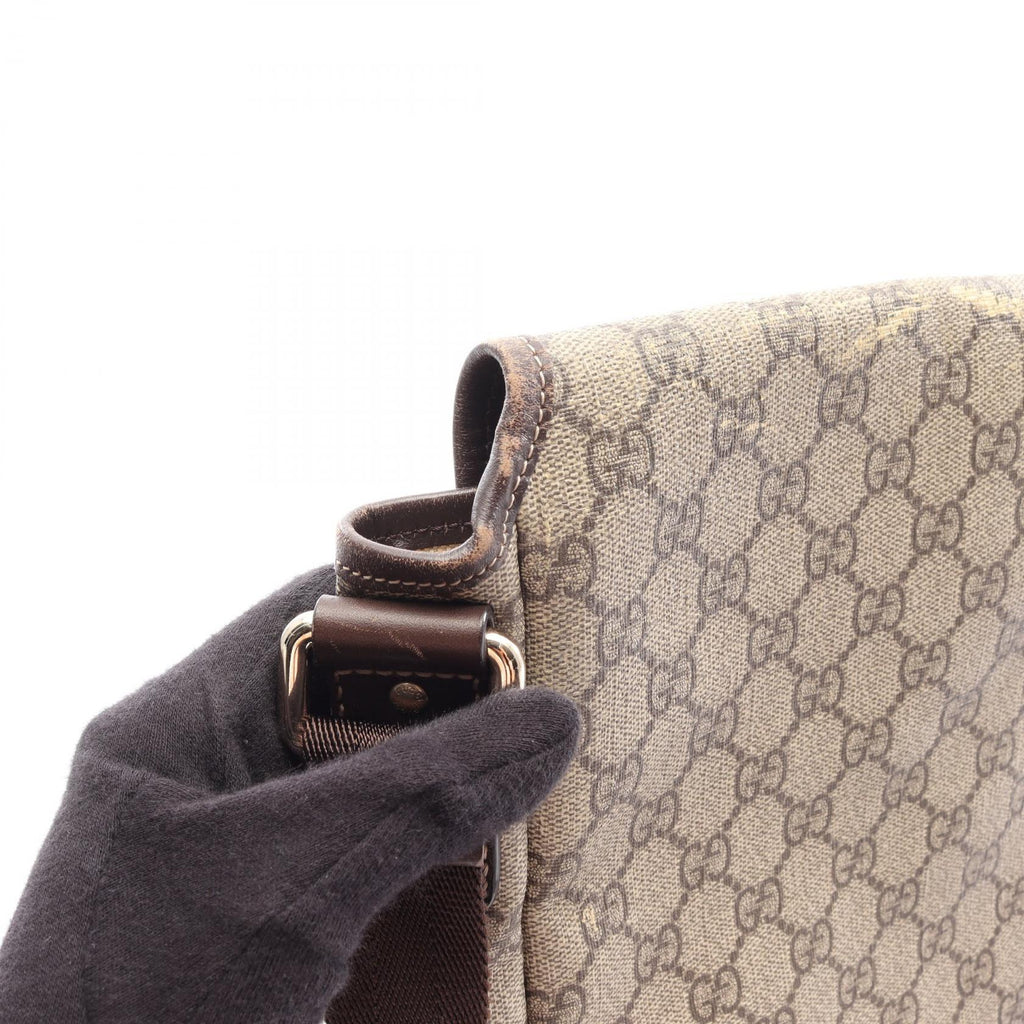 GUCCI Gucci Gg Supreme Shoulder Bag Beige/Brown Pvc Coated Canvas×leather 223666 image 9