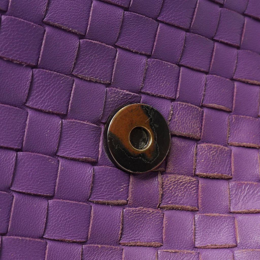 BOTTEGA VENETA Bottega Veneta Olympia Intrecciato Shoulder Bag Purple Leather image 11