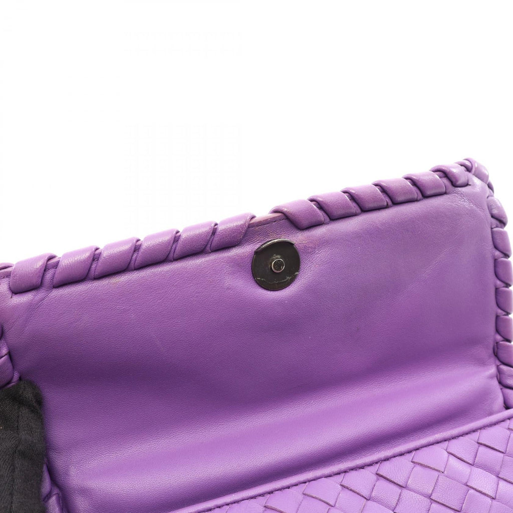BOTTEGA VENETA Bottega Veneta Olympia Intrecciato Shoulder Bag Purple Leather image 5