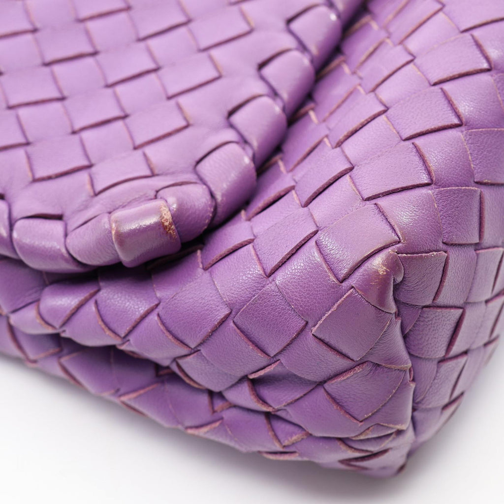 BOTTEGA VENETA Bottega Veneta Olympia Intrecciato Shoulder Bag Purple Leather image 6
