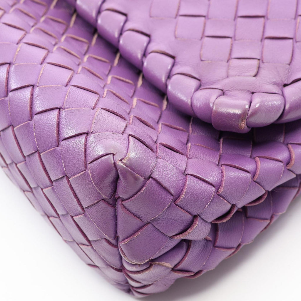BOTTEGA VENETA Bottega Veneta Olympia Intrecciato Shoulder Bag Purple Leather image 7