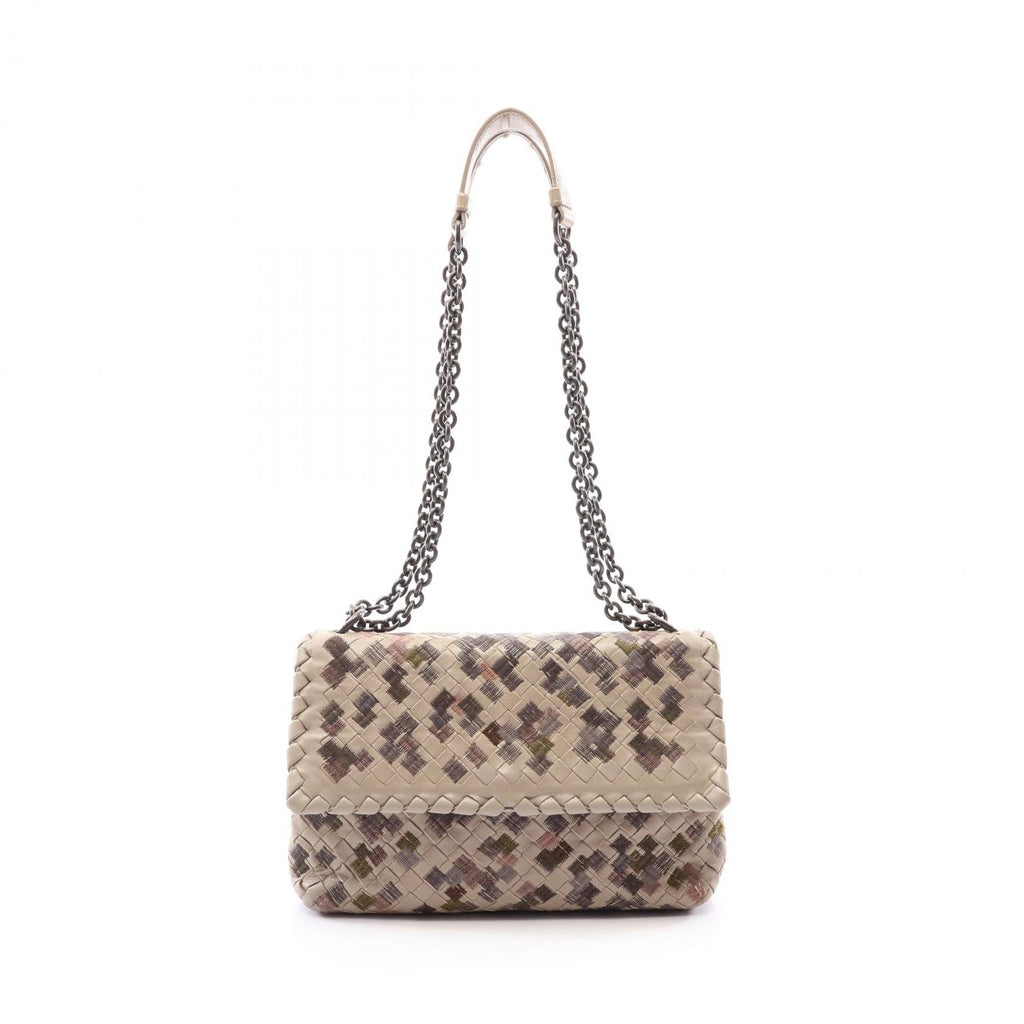 BOTTEGA VENETA Bottega Veneta Small Olympia Shoulder Bag Gray/Multicolor Leather image 1