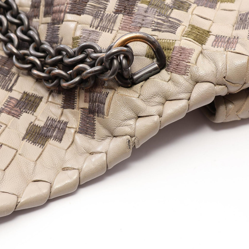 BOTTEGA VENETA Bottega Veneta Small Olympia Shoulder Bag Gray/Multicolor Leather image 7