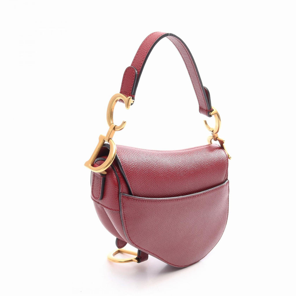 DIOR Dior Saddle Bag Mini Handbag Bordeaux Leather image 2