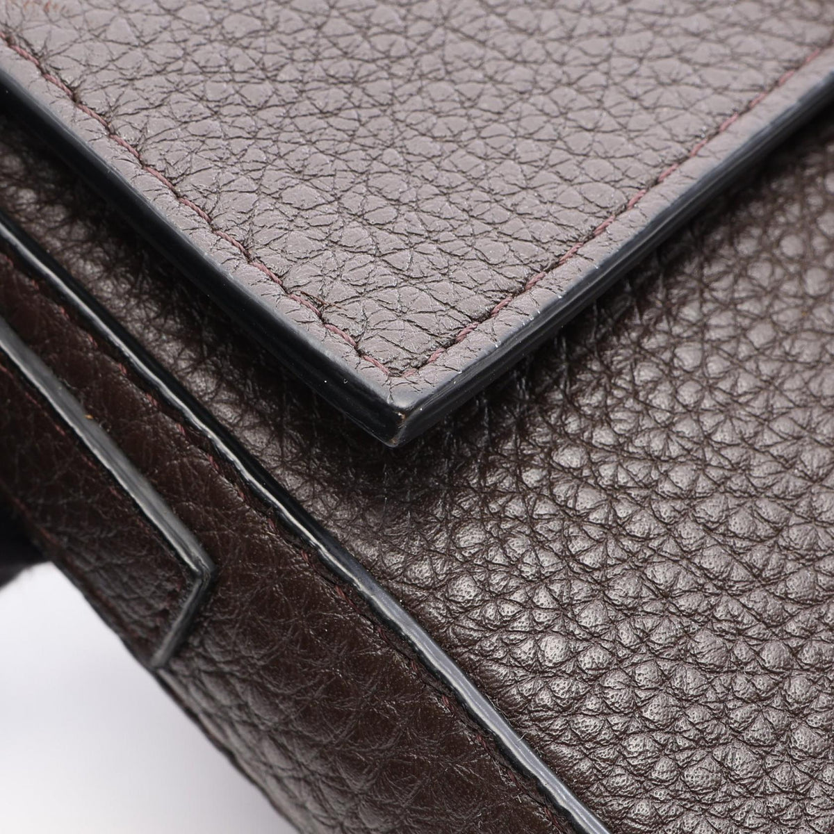 FENDI Fendi Selleria Baguette 2way Shoulder Bag Brown Leather image 11