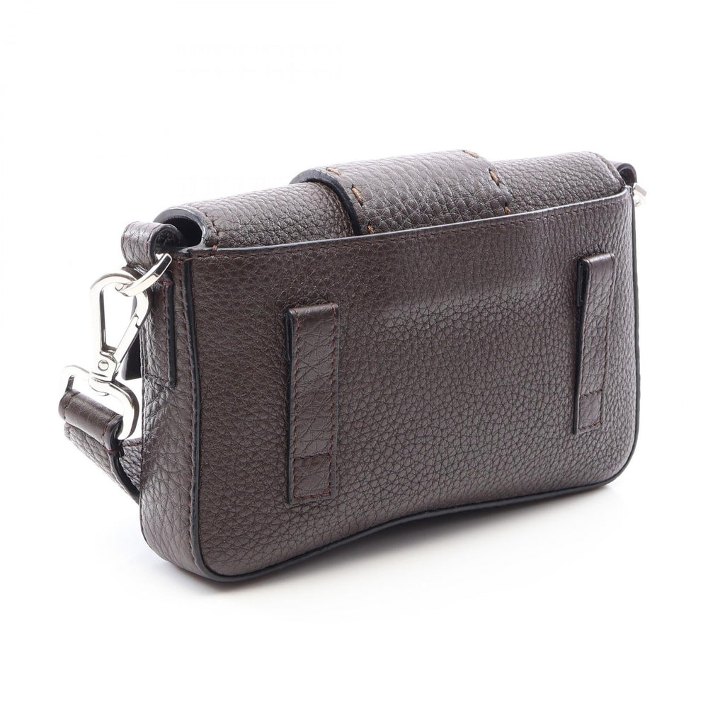 FENDI Fendi Selleria Baguette 2way Shoulder Bag Brown Leather image 2