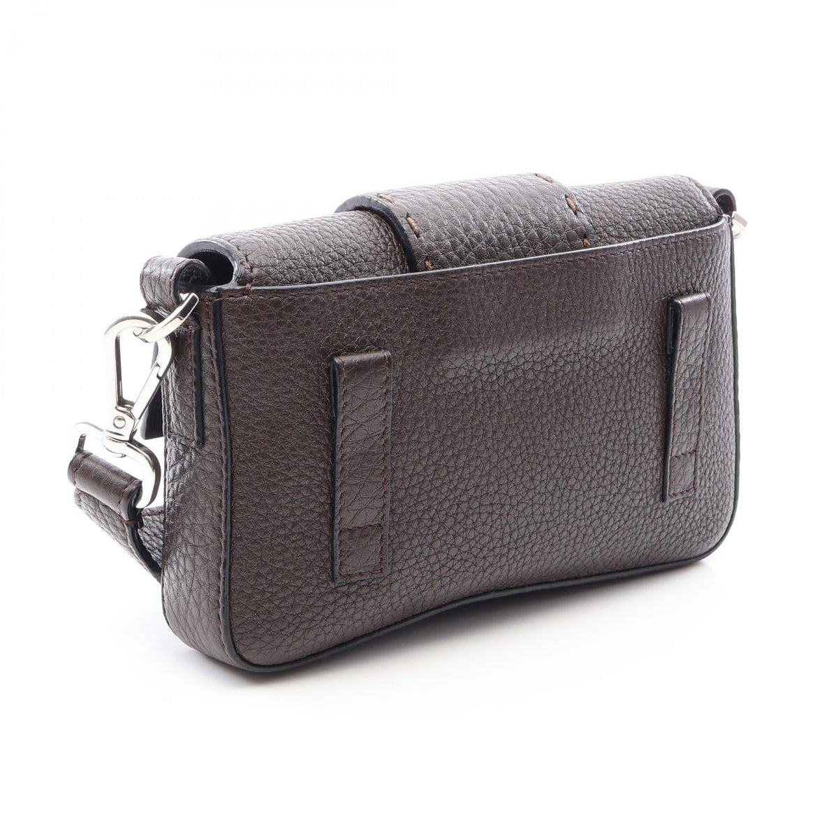 FENDI Fendi Selleria Baguette 2way Shoulder Bag Brown Leather image 2