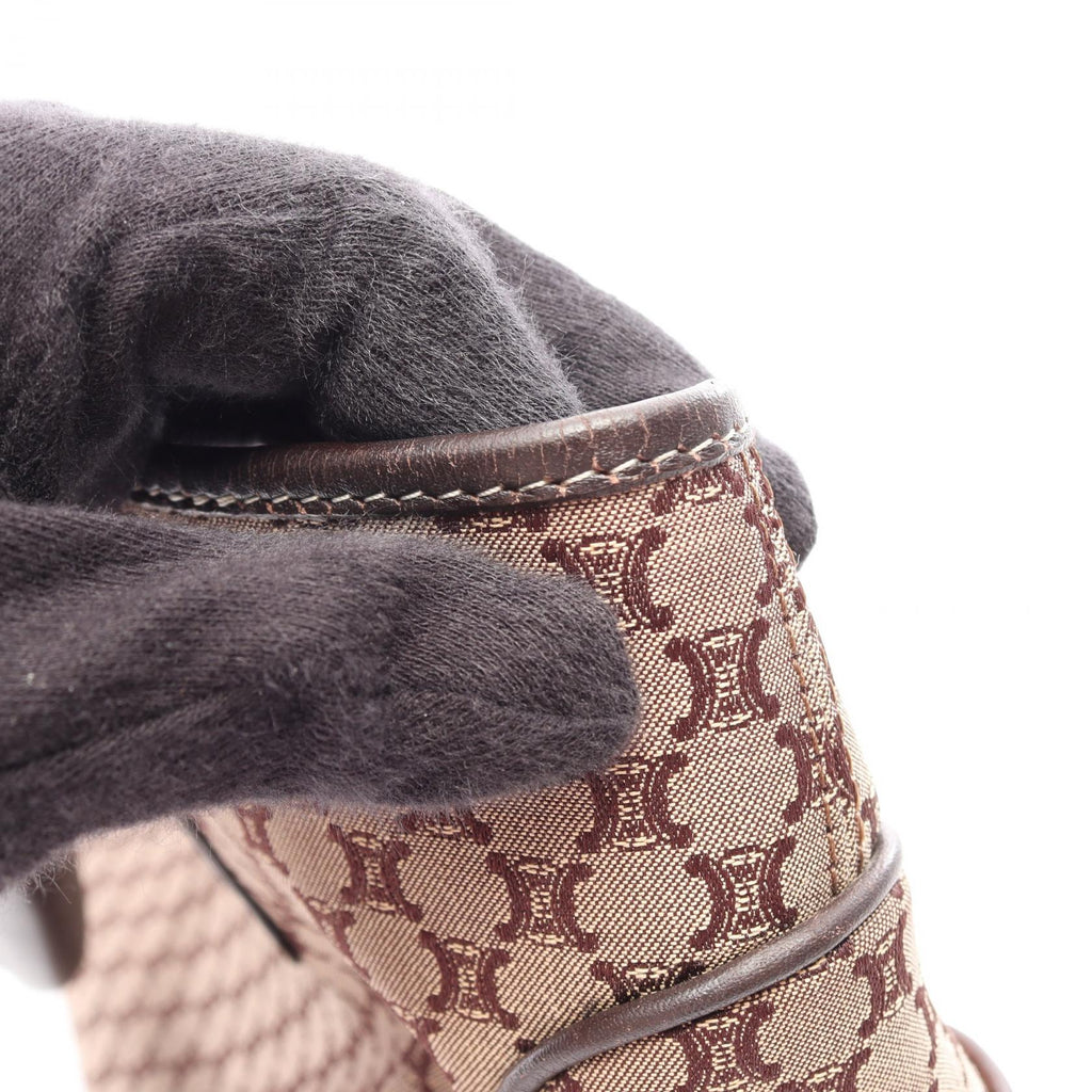CELINE Celine Boogie Bag Macadam Handbag Beige/Brown Canvas×leather image 11