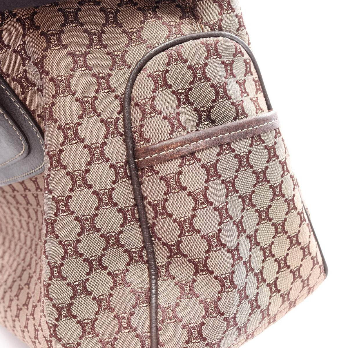 CELINE Celine Boogie Bag Macadam Handbag Beige/Brown Canvas×leather image 12