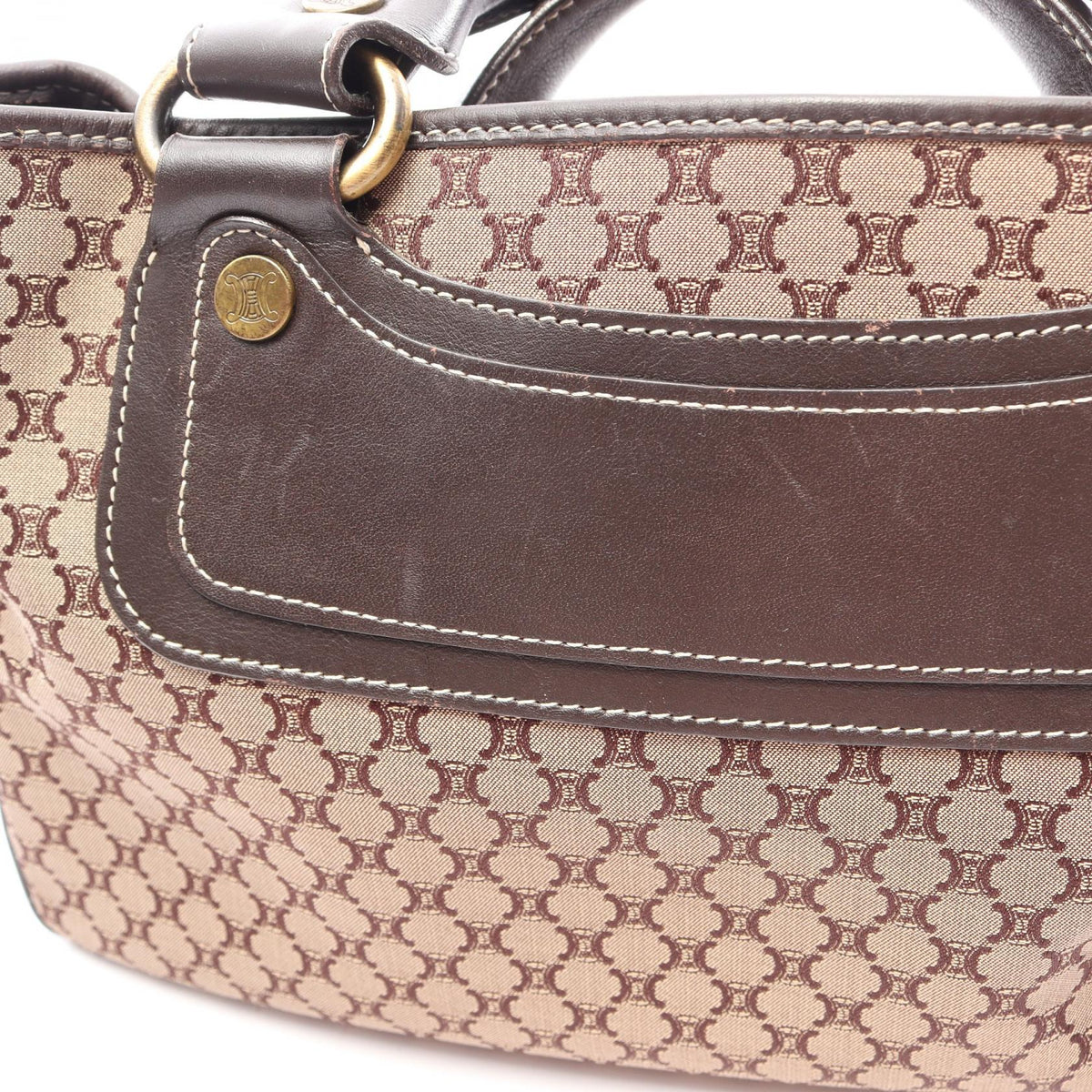 CELINE Celine Boogie Bag Macadam Handbag Beige/Brown Canvas×leather image 13