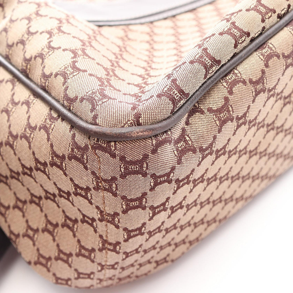 CELINE Celine Boogie Bag Macadam Handbag Beige/Brown Canvas×leather image 15