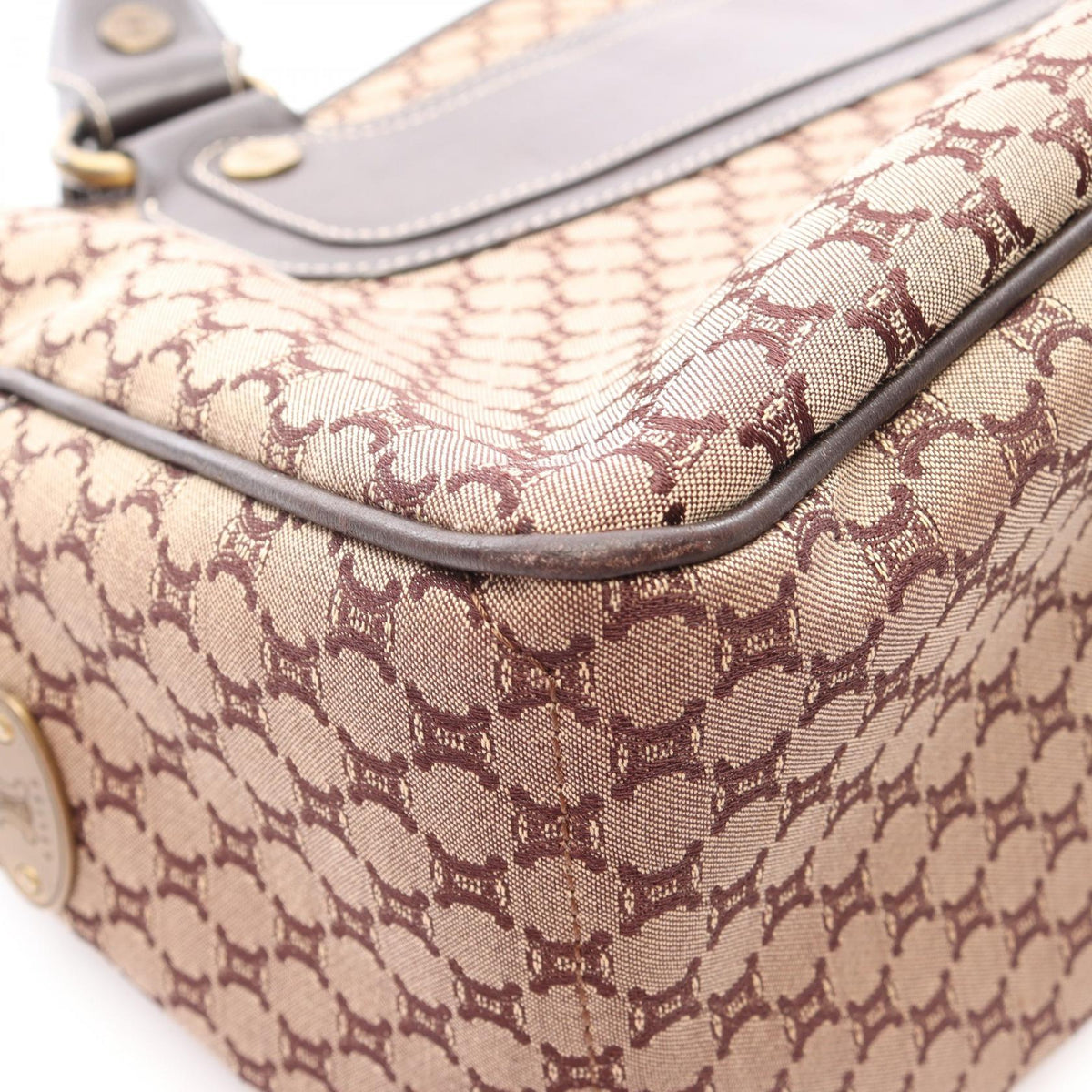 CELINE Celine Boogie Bag Macadam Handbag Beige/Brown Canvas×leather image 17