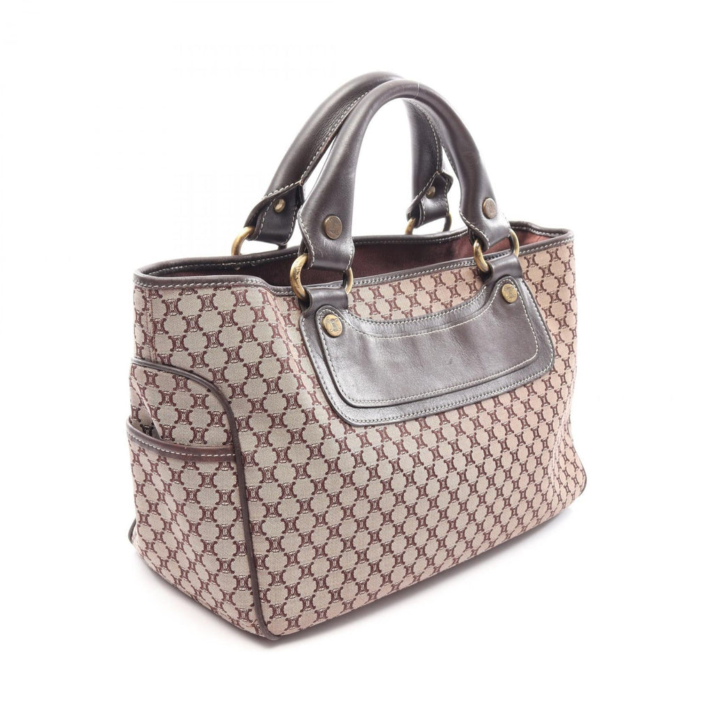 CELINE Celine Boogie Bag Macadam Handbag Beige/Brown Canvas×leather image 2
