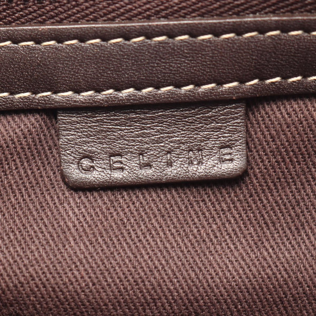 CELINE Celine Boogie Bag Macadam Handbag Beige/Brown Canvas×leather image 4