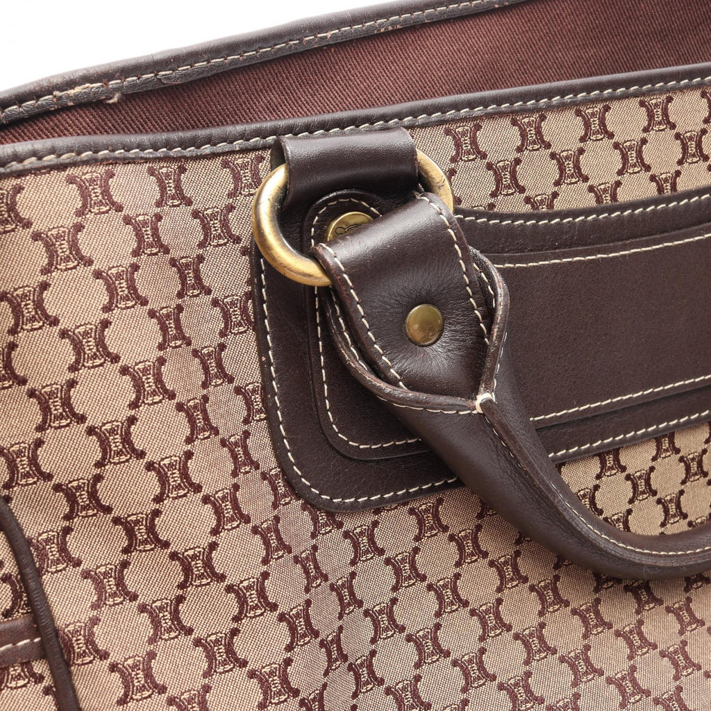 CELINE Celine Boogie Bag Macadam Handbag Beige/Brown Canvas×leather image 9