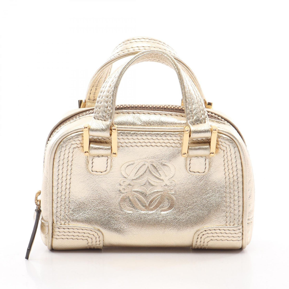 LOEWE Loewe Handbag Amazona Micro Mini Keyring Leather Gold image 1