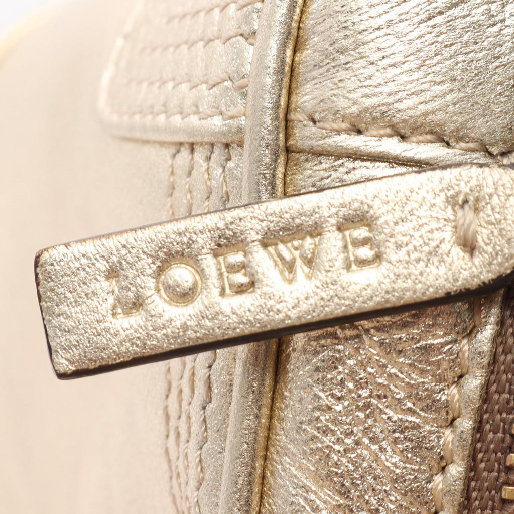 LOEWE Loewe Handbag Amazona Micro Mini Keyring Leather Gold image 4