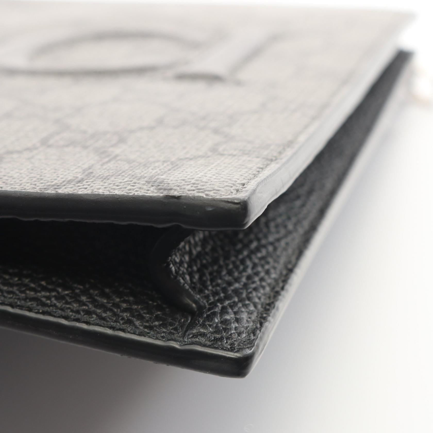 GUCCI Gucci Gg Supreme Business Bag Clutch Bag Gray/Black Pvc Coated Canvas×leather 768374 image 6