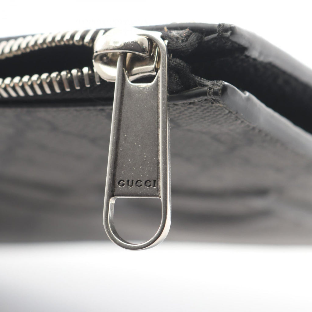 GUCCI Gucci Gg Supreme Business Bag Clutch Bag Gray/Black Pvc Coated Canvas×leather 768374 image 8