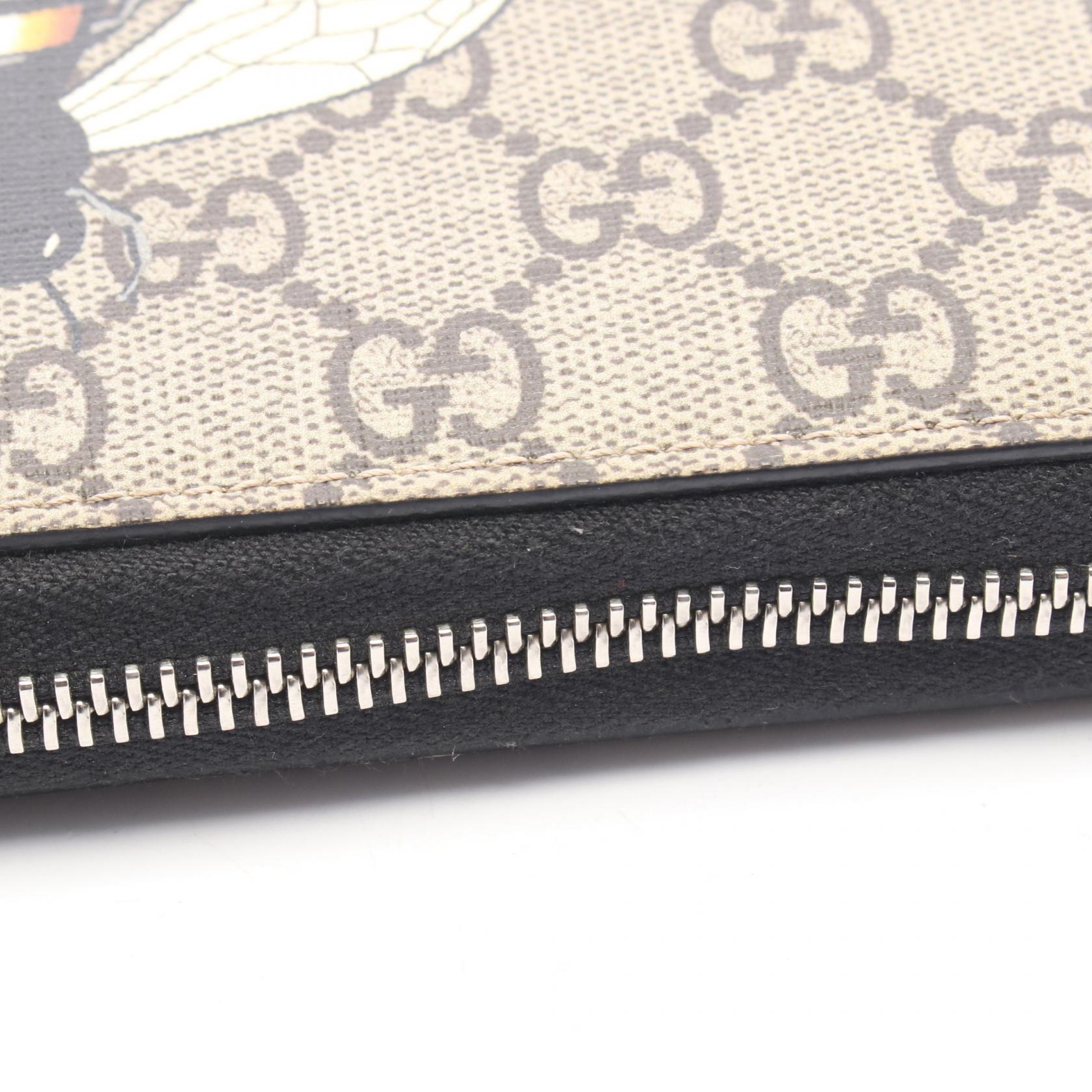 GUCCI Gucci Gg Supreme Bee Print Around Long Wallet Beige/Brown/Multicolor Pvc Coated Canvas×leather 451273 image 8