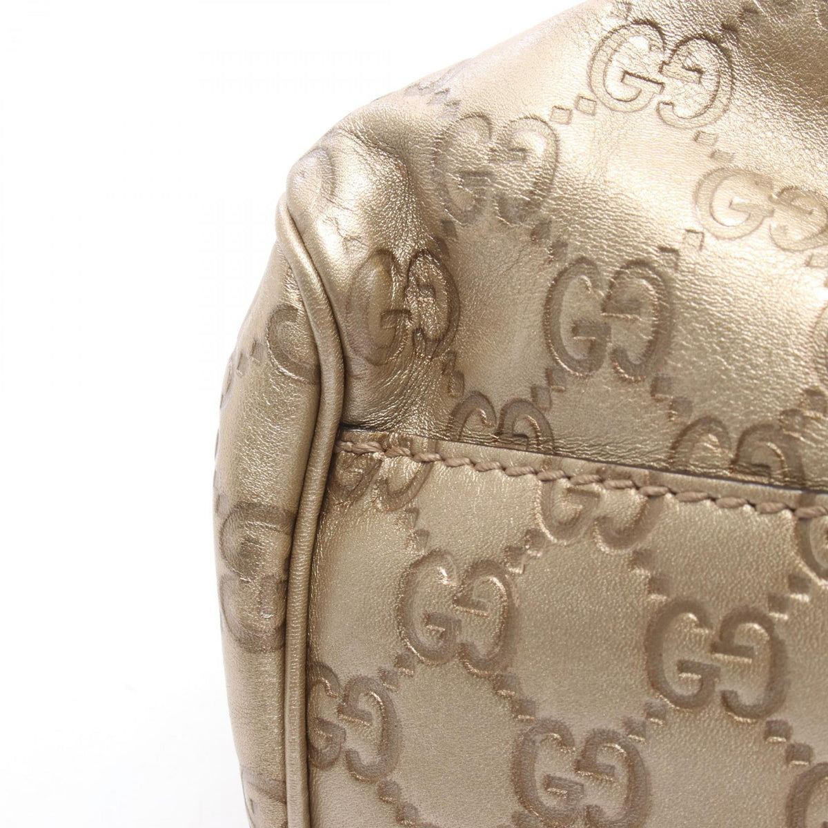 GUCCI Gucci Sookey Gucci Shima Handbag Gold Leather 211944 image 6