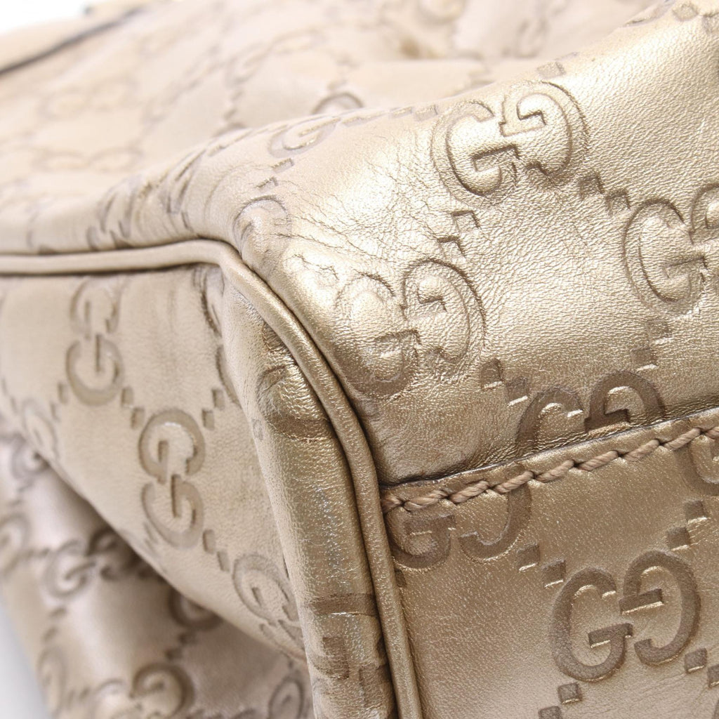 GUCCI Gucci Sookey Gucci Shima Handbag Gold Leather 211944 image 7