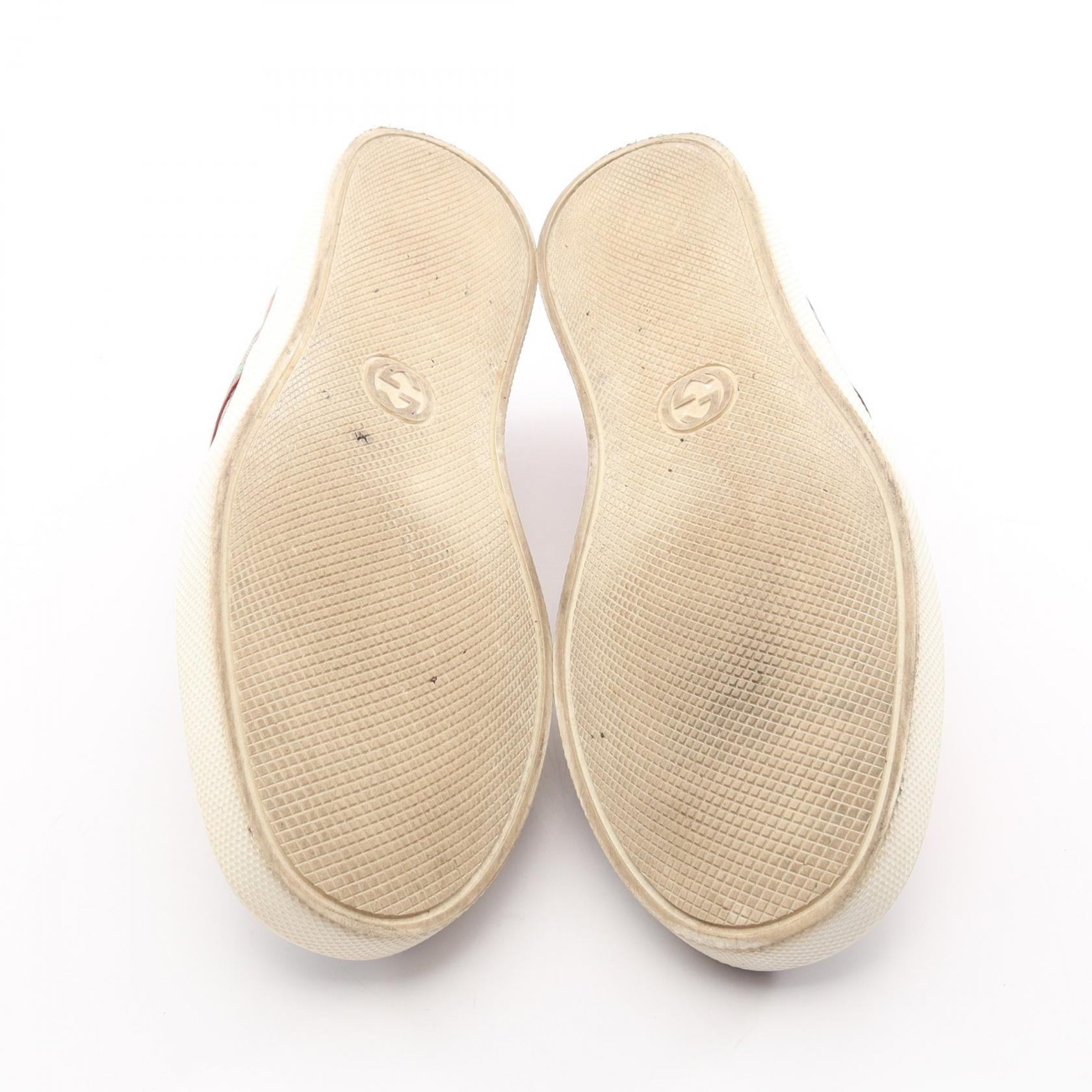 GUCCI Gucci Tian Gg Supreme Slip-On Sneakers Beige/Multicolor Pvc Coated Canvas×leather 427077 image 4