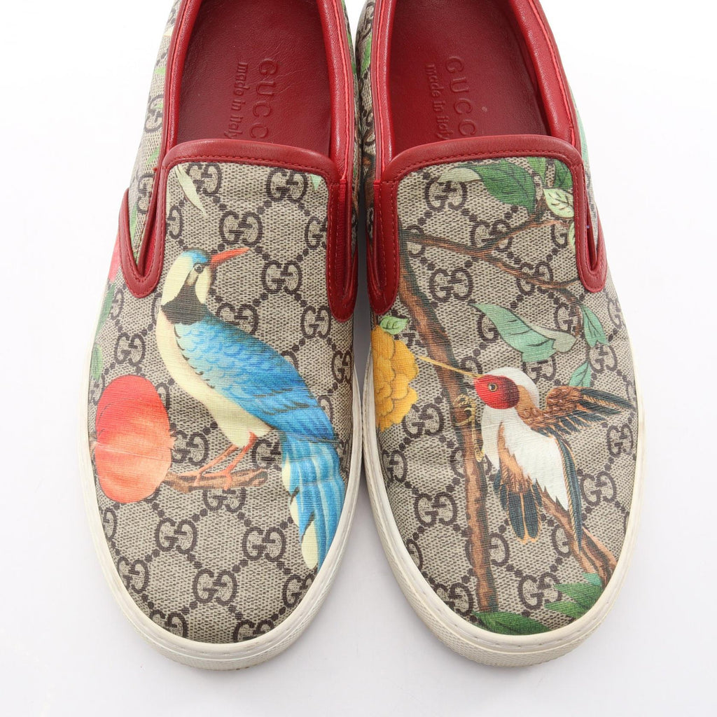 GUCCI Gucci Tian Gg Supreme Slip-On Sneakers Beige/Multicolor Pvc Coated Canvas×leather 427077 image 9