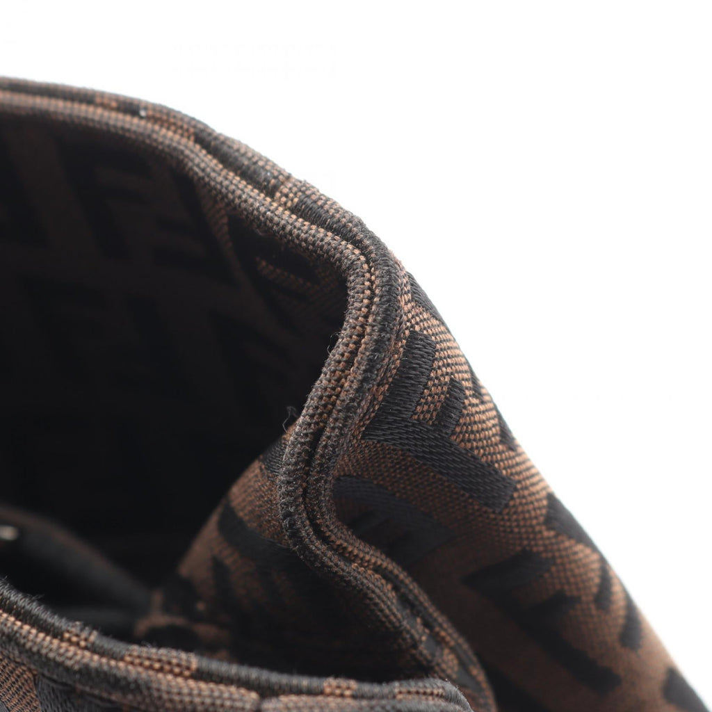 FENDI Fendi Zucchino Tote Bag Gray/Black Canvas×leather 8bh133 image 10