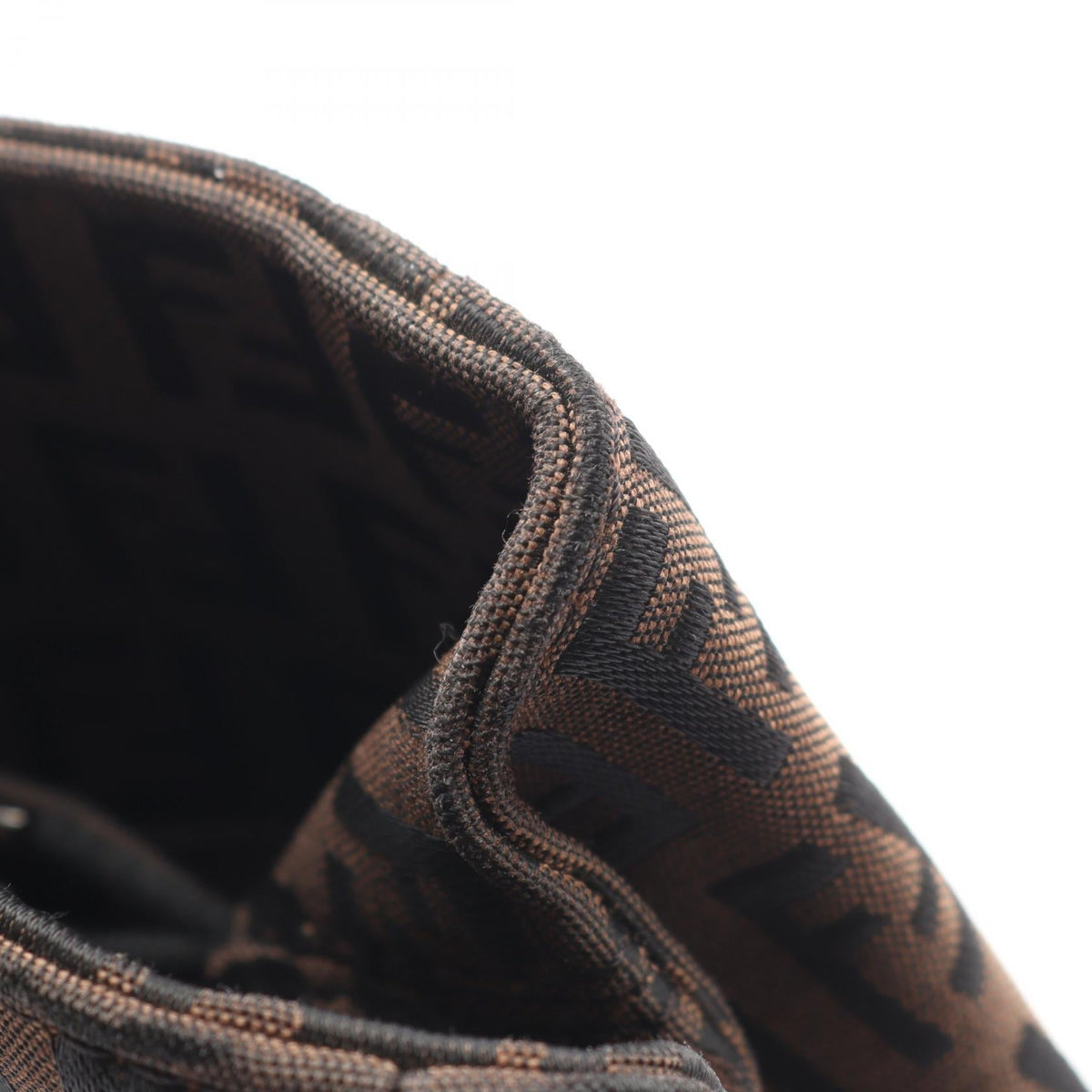 FENDI Fendi Zucchino Tote Bag Gray/Black Canvas×leather 8bh133 image 10