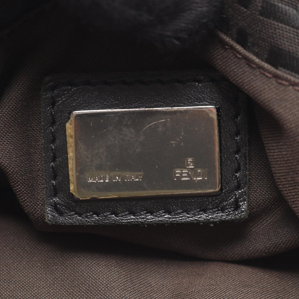 FENDI Fendi Zucchino Tote Bag Gray/Black Canvas×leather 8bh133 image 4