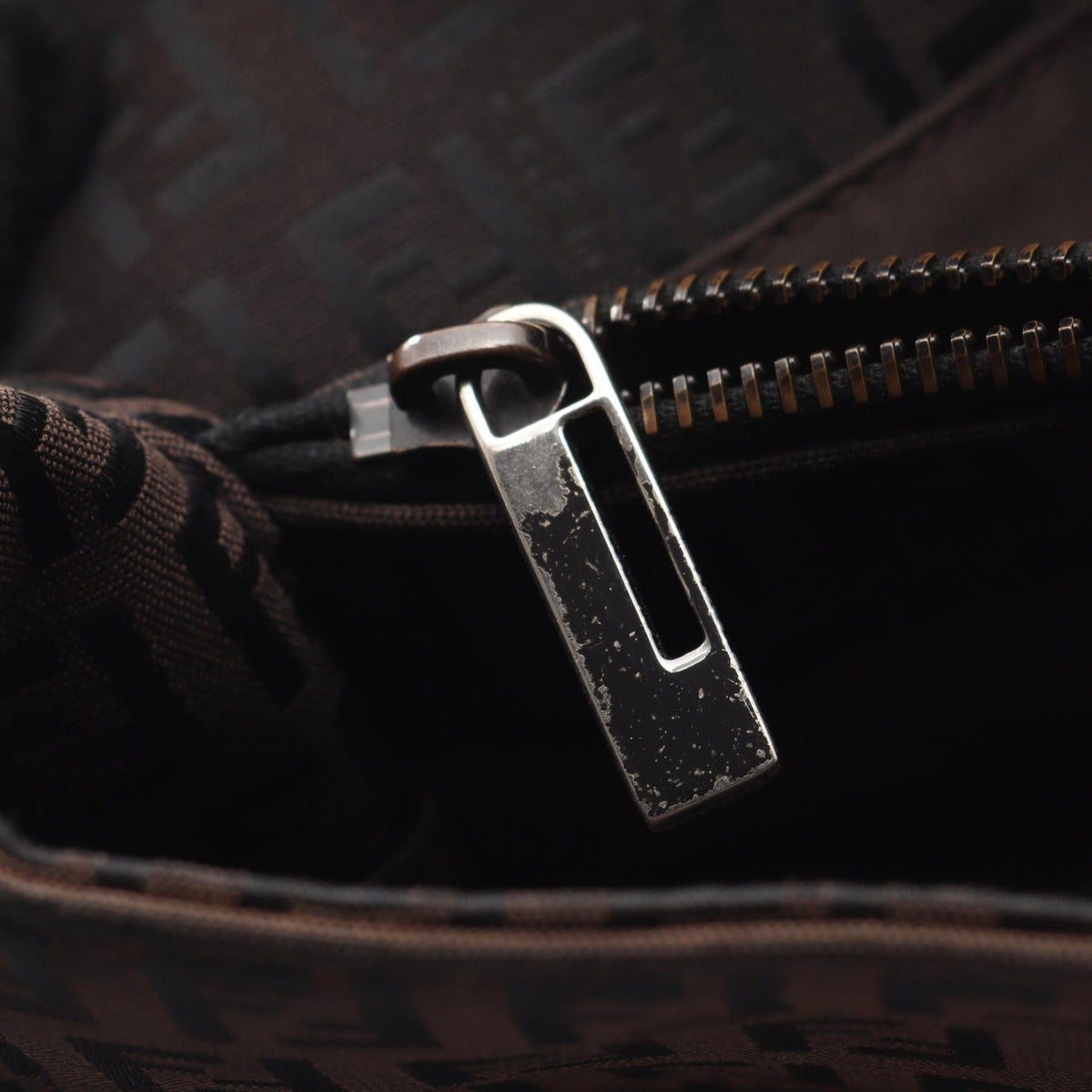 FENDI Fendi Zucchino Tote Bag Gray/Black Canvas×leather 8bh133 image 9
