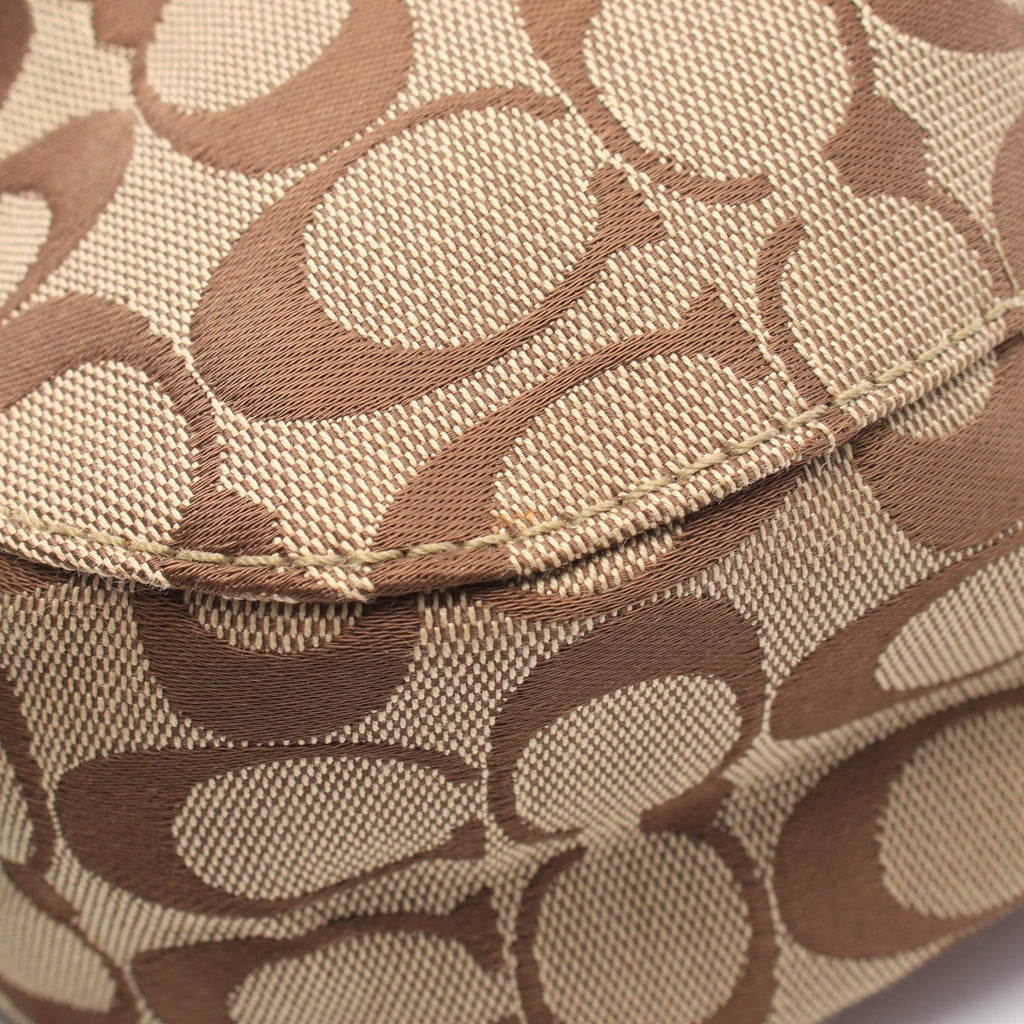 COACH Coach Signature Shoulder Bag Beige/Brown Canvas×leather F14446 image 11