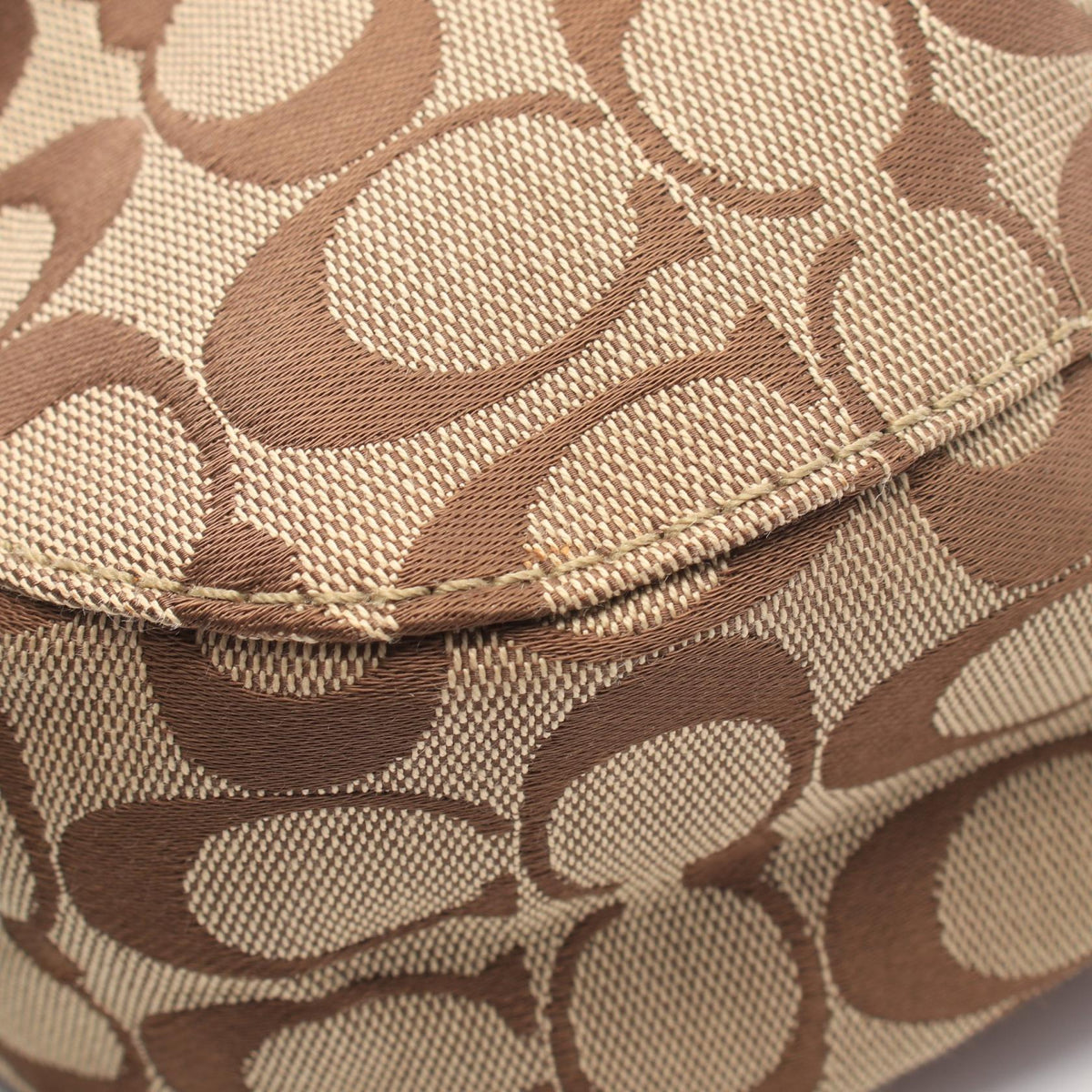 COACH Coach Signature Shoulder Bag Beige/Brown Canvas×leather F14446 image 11