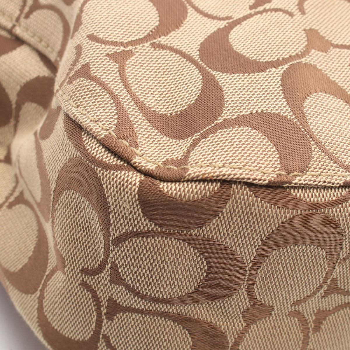 COACH Coach Signature Shoulder Bag Beige/Brown Canvas×leather F14446 image 12