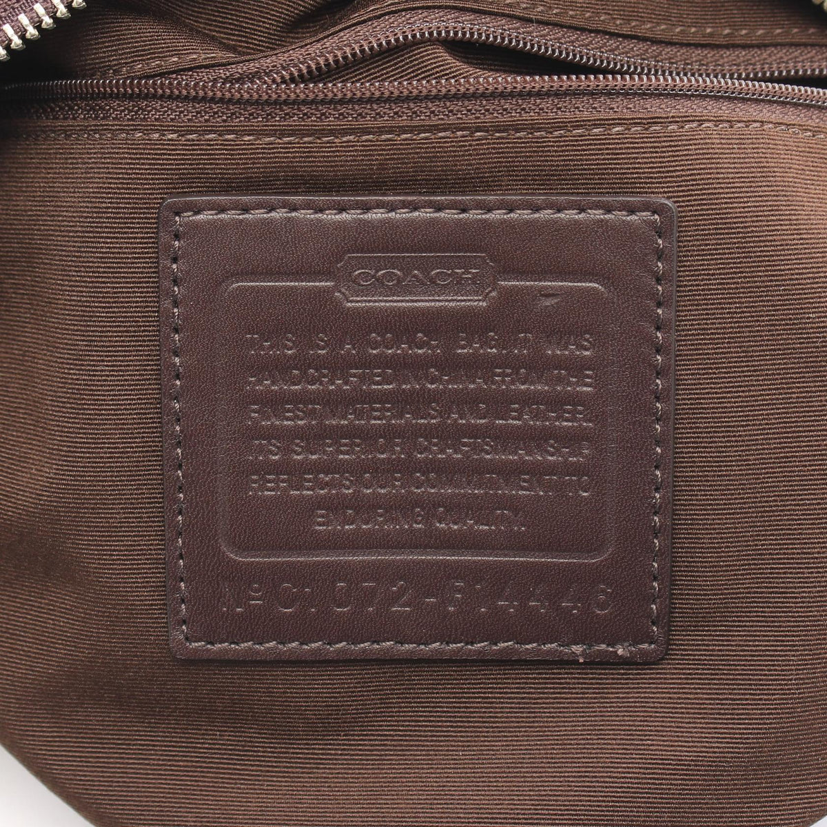 COACH Coach Signature Shoulder Bag Beige/Brown Canvas×leather F14446 image 4