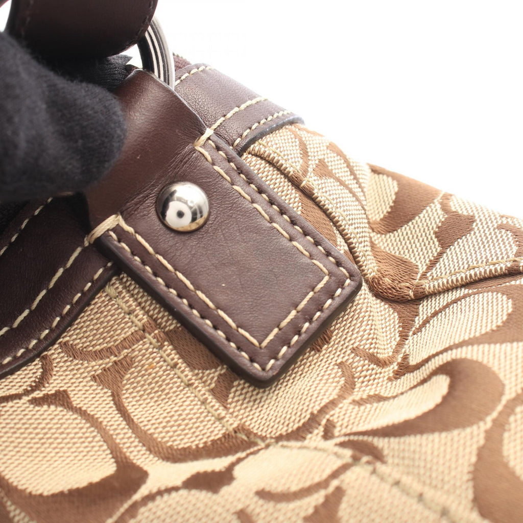 COACH Coach Signature Shoulder Bag Beige/Brown Canvas×leather F14446 image 9