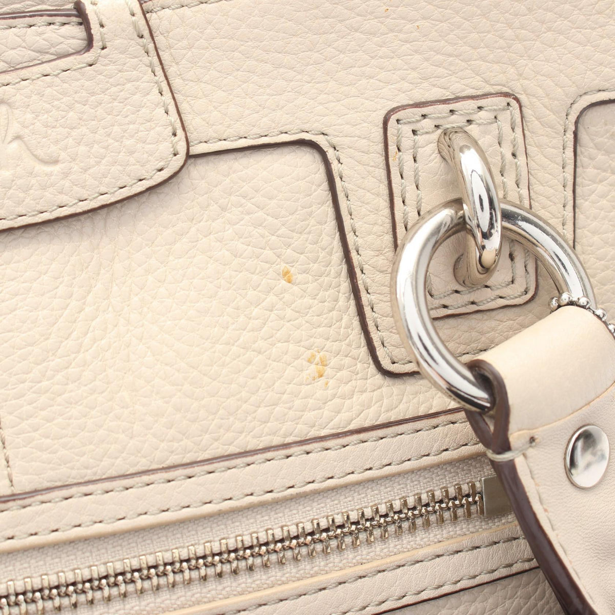 COACH Coach Penelope Shoulder Bag Beige/Yellow Leather×patent Leather F14686 image 10