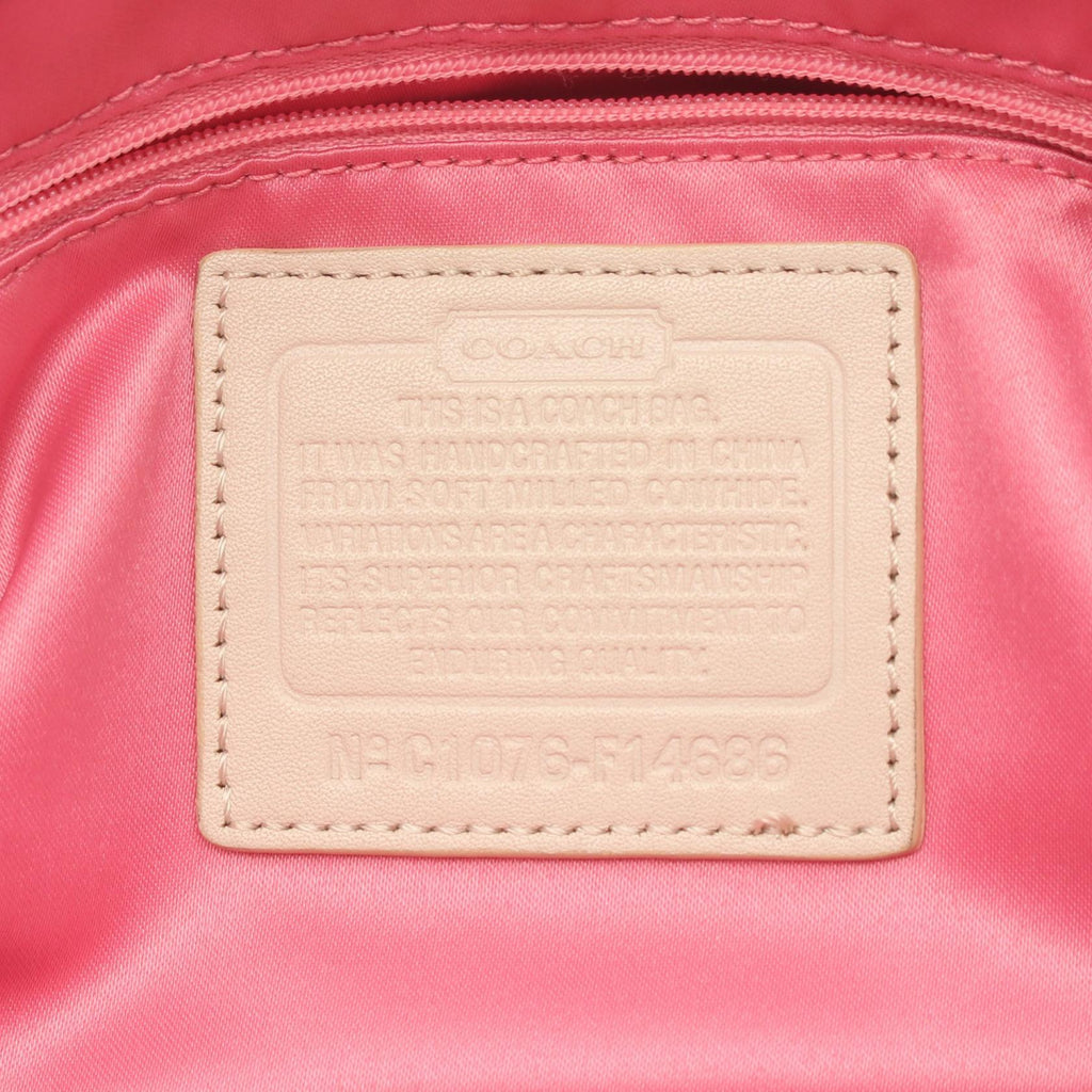 COACH Coach Penelope Shoulder Bag Beige/Yellow Leather×patent Leather F14686 image 4