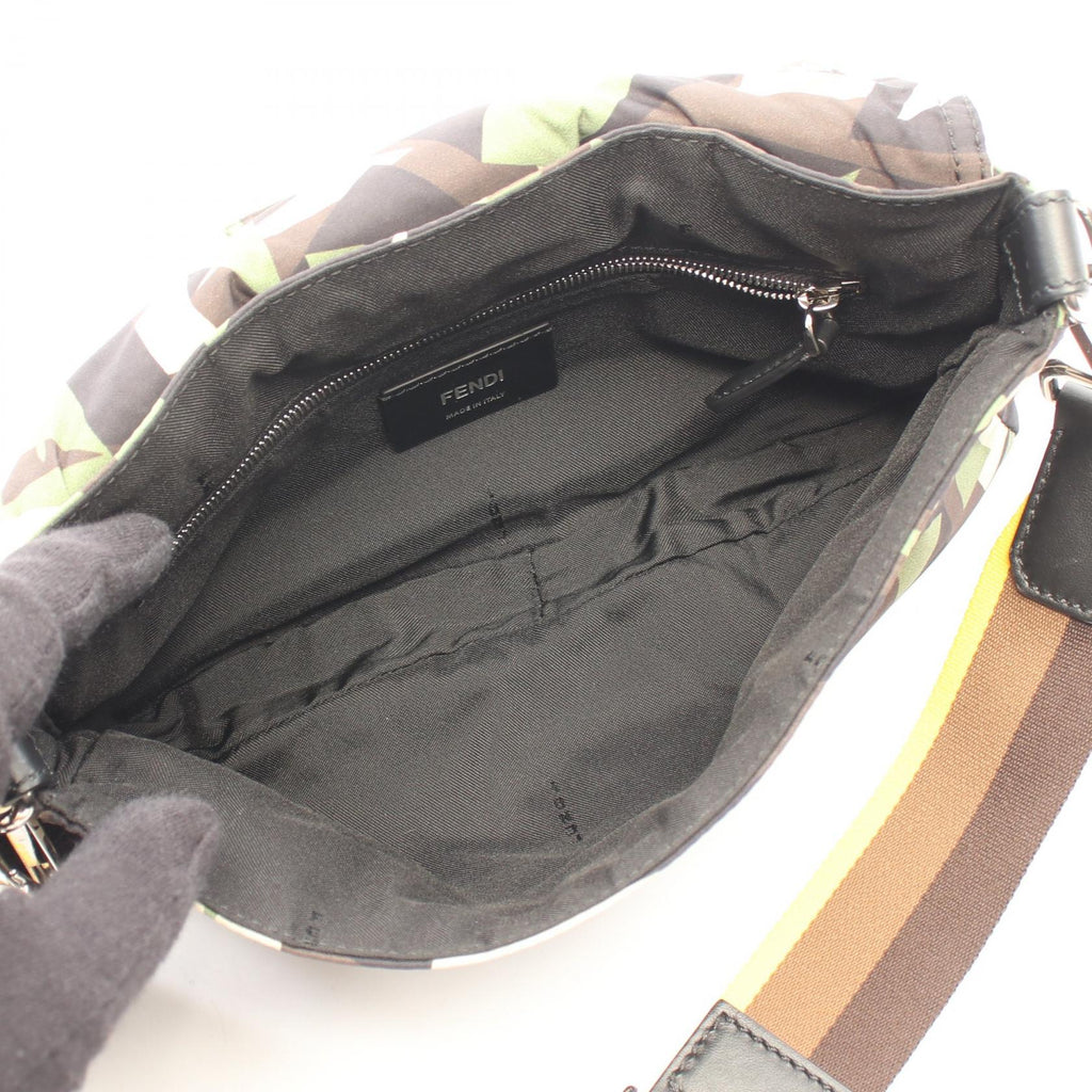 FENDI Fendi Mamma Baguette Shoulder Bag Khaki/Brown/Multicolor Nylon×leather 7va472 image 3